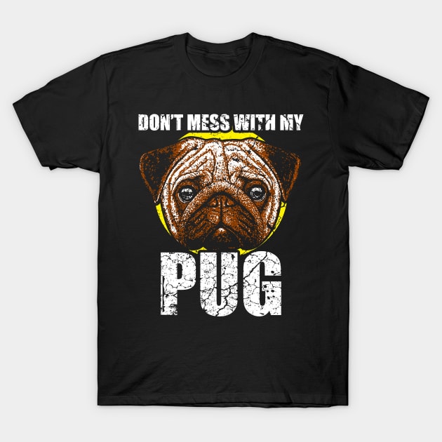 Funny Pug T-Shirt by Mila46